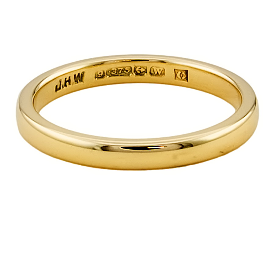 Second hand 9ct Gold 2.1g Vintage Wedding Ring size L½